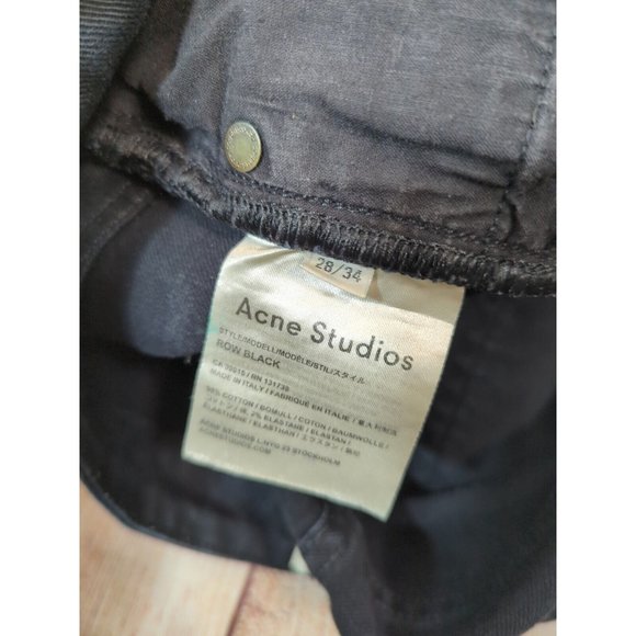ACNE Studios Women's the ROW USED Denim Jeans in Washed Black Size 28 - Picture 3 of 8